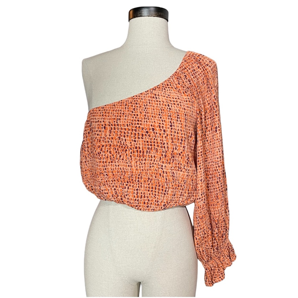 L*SPACE one shoulder crop top | M